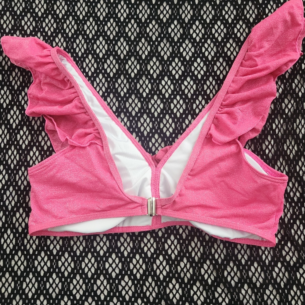 Flirty Pink Bikini Top, Pink W/Shimmer - Picture 4 of 6